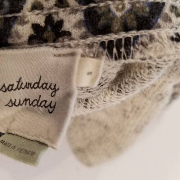 Anthropologie Saturday Sunday Women Printed Knit Pants Size S Drawstring Pull On - Picture 9 of 9